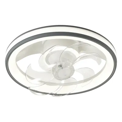 Ventilador de Techo con Luminario LED de 110 V CA 50/60 Hz / 88 W /4500 Lm / 6500 - 4 000 - 2 700 K /3 Tonos de Luz / 500 mm / 6 Velocidades / Dimeable /Color Blanco y Gris.