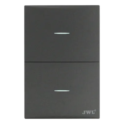 Placa con2 Interruptores Escalera 10 A 127 V 60 Hz.