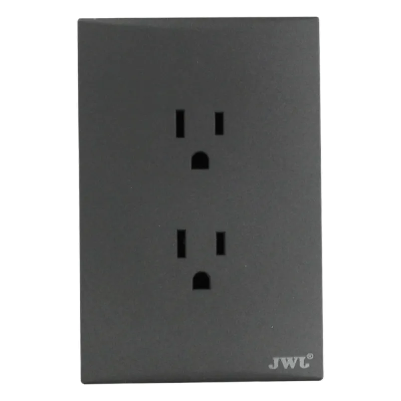 Placa con 2 Toma Corriente Duplex 2P Y T 10 - 15 A 127 V 60 Hz