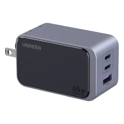 Cargador de 65W serie Nexode S | 3 Puertos de Carga Rápida | 2 USB-C | 1 USB-A | Tecnología GaN II | PD3.0 | QC4.0 | FCP/SCP/AFC/PPS/PPS2.0 | Tecnología de Protección Térmica | Optimiza la Carga | Carcasa Ignifuga.