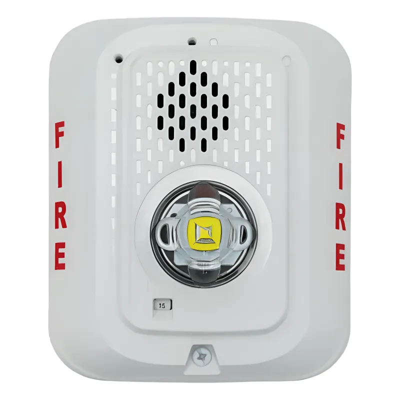 Sirena con lámpara estroboscópica LED de 2 hilos para pared, candela seleccionable, color blanco, compatible con SpectrAlert
