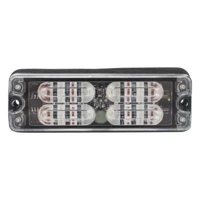 Luz Auxiliar de 16 LED, Rojo/Azul, Lente Transparente