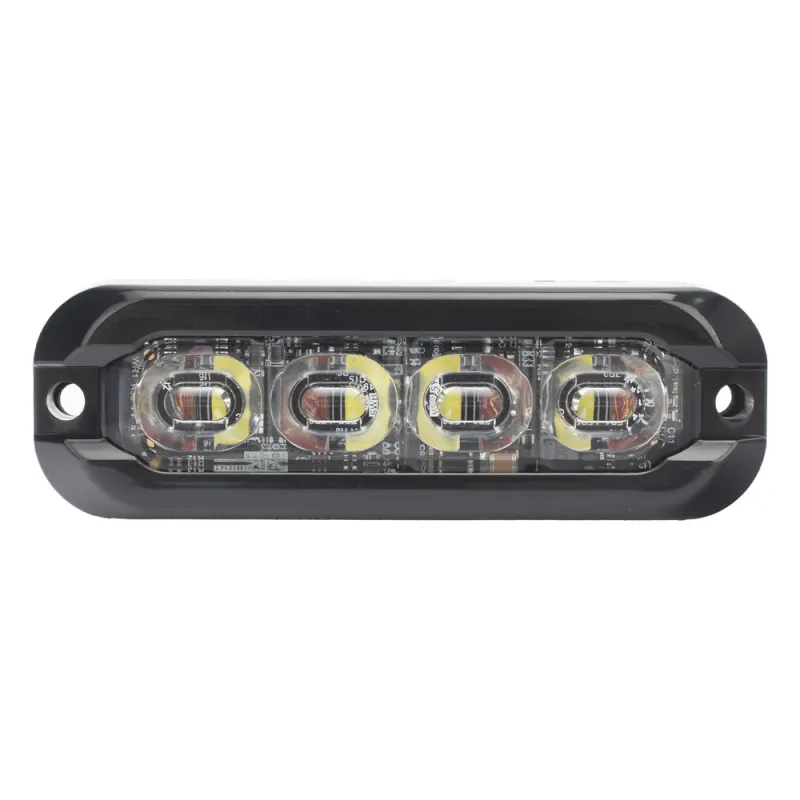 Luz Auxiliar Flexible de 8 LED, Rojo/Blanco, Lente Transparente