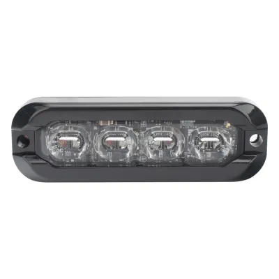 Luz Auxiliar Flexible de 8 LED, Rojo/Azul, Lente Transparente