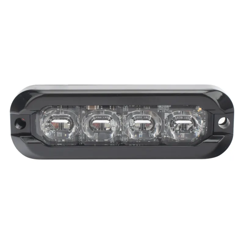 Luz Auxiliar Flexible de 8 LED, Rojo/Azul, Lente Transparente
