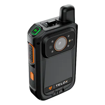 Bodycam IP67 4G LTE Android 12 / Con Funciones de Radio POC / Pantalla Táctil de 2" / Soporta llamadas Telefónicas y Mensajes SMS /Descarga de Vídeo automática con estación