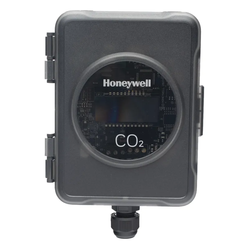 Sensor de CO2 para Ducto de Aire con Pantalla LCD / NDIR de Doble Longitud de Onda / Rango 0 a 9999 ppm / Salida Analógica 0-10V, 2-10V, 4-20mA / Autocalibración Automática / IP65 NEMA 4