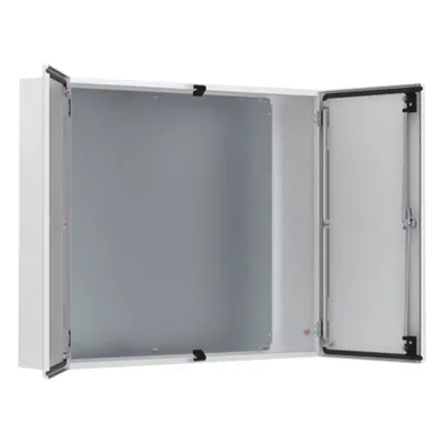Gabinete de Doble Puerta MAD / 800 x 1200 x 300 mm (31.5 x 47.24 x 11.81 in) / NEMA Tipo 12 / IP55 / IK10 / Acero Dulce / Placa de Montaje Incluida / Gris Claro RAL 7035