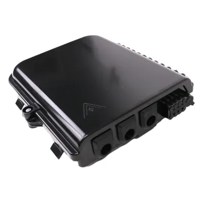 Cierre de Empalme para 24 fusiones de fibra óptica, Interior/Exterior, 3 Entradas para Cable Ø 6-12mm, con 8 acopladores SC/APC y splitter 1x8 SC/APC Incluido, IP65
