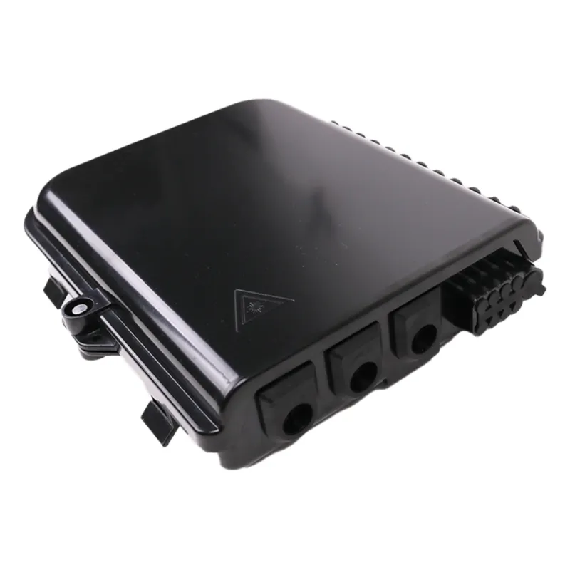 Cierre de Empalme para 24 fusiones de fibra óptica, Interior/Exterior, 3 Entradas para Cable Ø 6-12mm, con 8 acopladores SC/APC y splitter 1x8 SC/APC Incluido, IP65