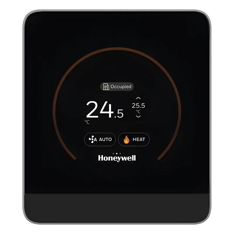 Módulo de pared con pantalla táctil capacitiva para temperatura y humedad, comunicación Sylk, BACnet MS/TP y Modbus RTU, serie TR100