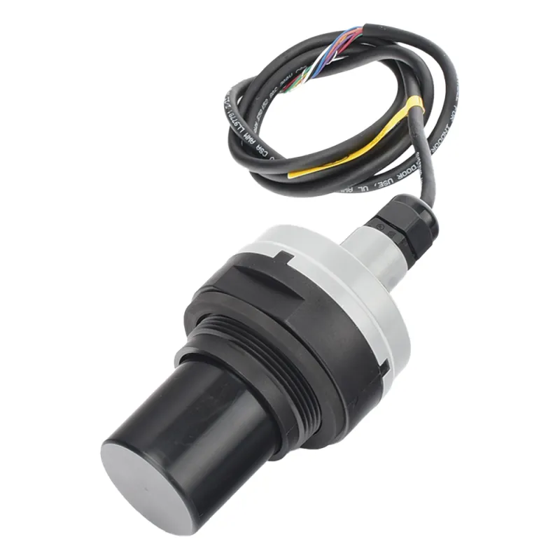 Sensor de nivel ultrasónico sin contacto, alcance de 5.5 m (18 ft), salida 4-20 mA y 4 relés SPST programables, IP68