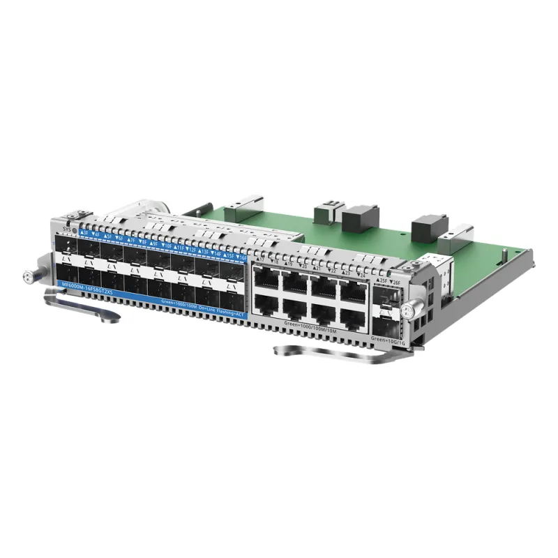 e-Lighten Tarjeta Modular para OLT modelo RG-NBF6002M, 16 puertos PON/SFP 1G, 8 puertos Ethernet de 1G y 2 puertos SFP+ 10G