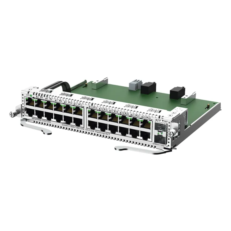 e-Lighten Tarjeta Modular para OLT modelo RG-NBF6002M, 24 puertos Ethernet de 1G, 2 puertos SFP+ de 10G