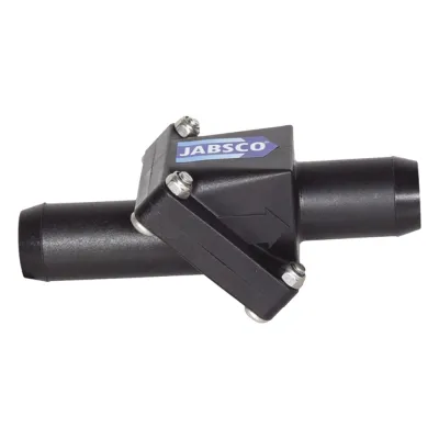 Válvula anti retorno en linea para mangueras de 1 pulgadas.