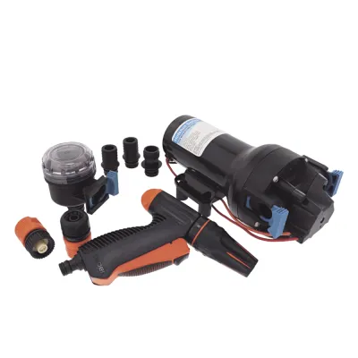 Bomba de Diafragma Hotshot HD5 / 12 VCC / 5 GPM (18.9 LPM) / 70 PSI (4.8 BAR) / Interruptor de Presión Integrado / Autocebante / Funcionamiento en Seco / IPX6 / Lavado Marino