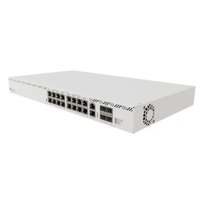 Cloud Router Switch 16 puertos, 8 PoE+ y 8 PoE++, Fuentes redundantes Hot-Swap