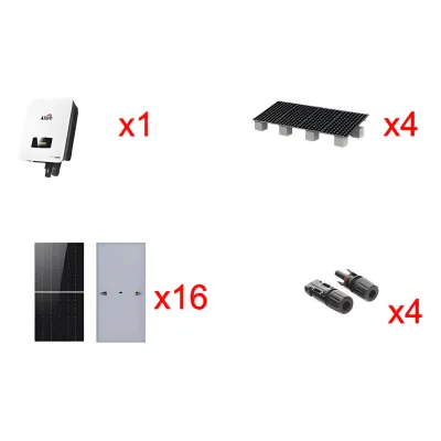 Kit Solar Interconexión / 10kW 220Vca / Incluye Inversor, Paneles Solares, Montaje y Conectores