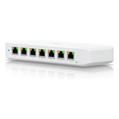 USW Ultra 210W Switch de 8 Puertos GbE (7 Puertos PoE+ y 1 Puerto Entrada PoE++) con Opciones de Montaje Versátiles