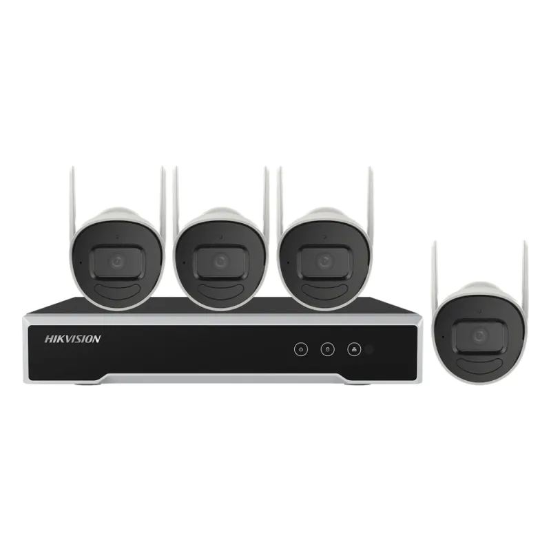 Kit IP Inalámbrico 4 Megapixel / NVR 4 Canales / 4 Cámaras Bala para Exterior / 1 HDD de 1 TB / Modo Repetidor