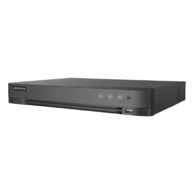 DVR 4 Canales TURBOHD + 4 Canales IP / 8 Megapixel (4K) / Audio de dos vías por Coaxitron / ACUSENSE / Reconocimiento Facial / 1 Bahía de Disco Duro / Salida de Video en Full HD / H.265+