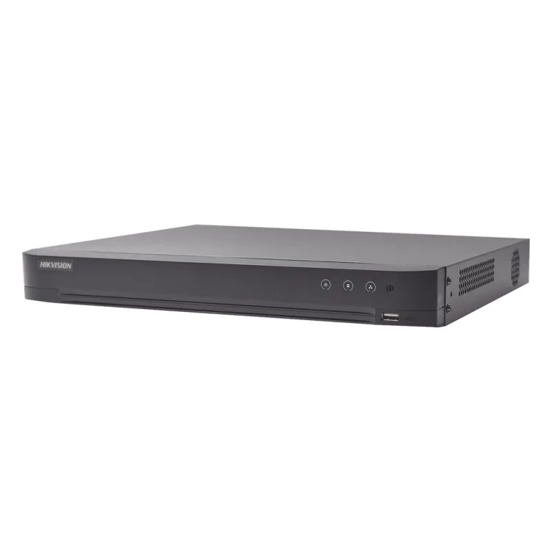 DVR 8 Canales TURBOHD + 8 Canales IP / 8 Megapixel (4K) / Audio de dos vías por Coaxitron / ACUSENSE / Reconocimiento Facial / 1 Bahía de Disco Duro / Salida de Video en 4K / H.265+