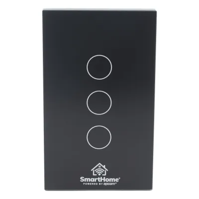(Wifi) Apagador switch inalámbrico WIFI, control de 3 regresos de carga, 110V