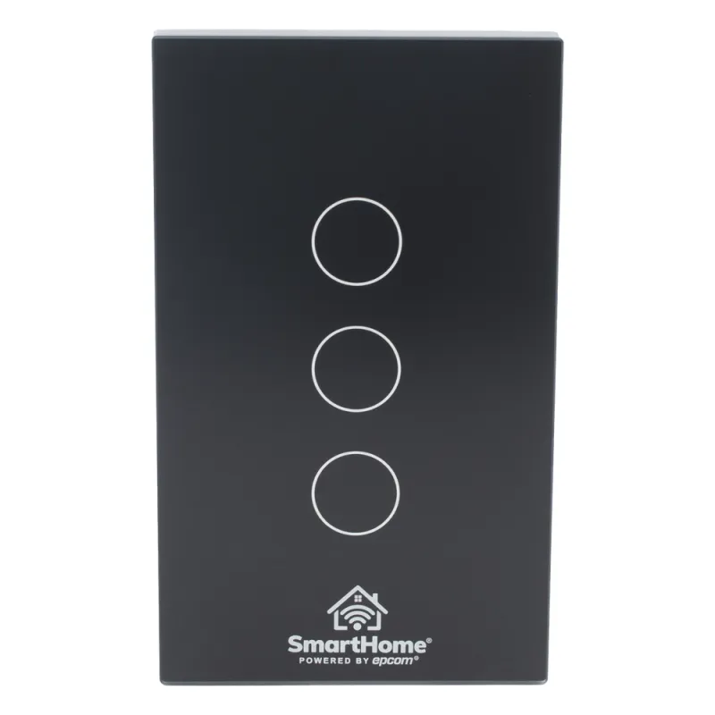 (Wifi) Apagador switch inalámbrico WIFI, control de 3 regresos de carga, 110V