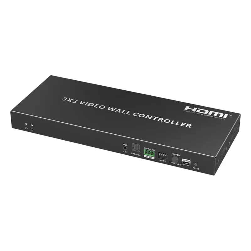 Controlador de video Wall | 1 entrada de fuente fuente HDMI a 9 salidas HDMI | 3x3 | 4K60Hz