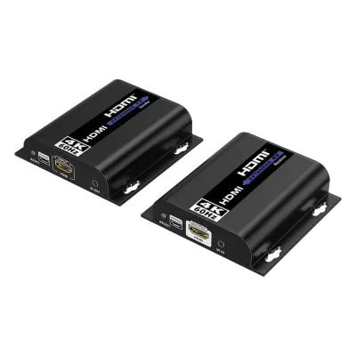 Kit extensor para distancias de hasta 200 metros | Resolución 4K @60Hz | Cat 6 | Conexión uno a uno y uno a muchos hasta 120 mts | Compatible con Switch gigabit | Control IR
