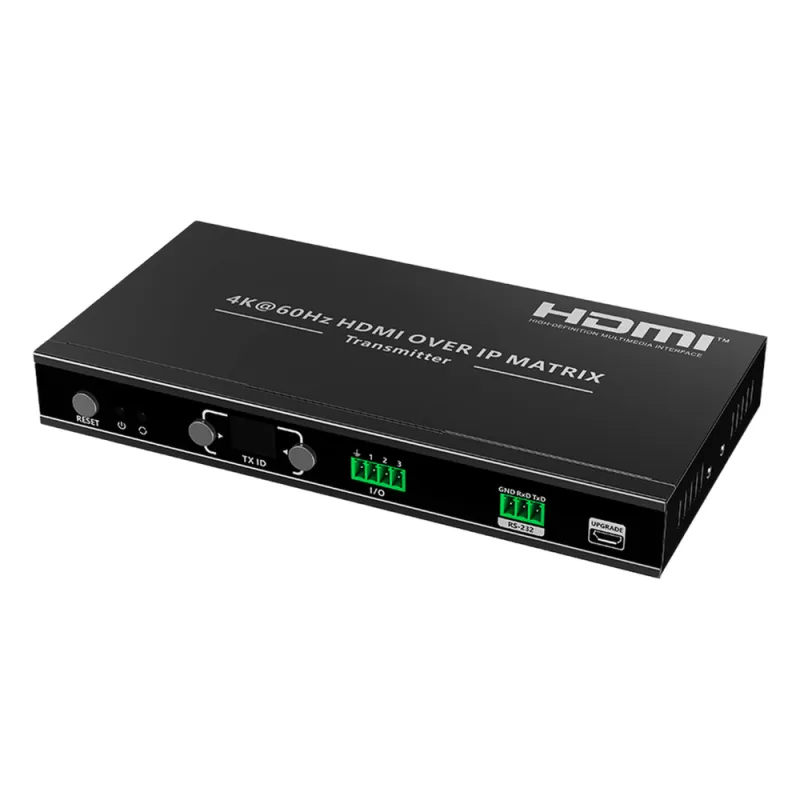 Extensor HDMI sobre IP | Transmisor | 4K@60Hz | 120 m | HDMI 2.0 | HDCP 2.2 | PoE | RS-232 | IR Bidireccional | Multicast