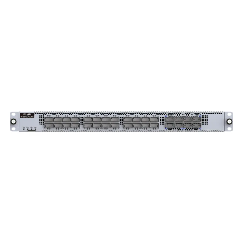 Switch Data Center 200GE / 24 Puertos QSFP56 200G + 8 QSFP-DD 400G / 16.0 Tbps 5350 Mpps / RDMA RoCEv2 PFC ECN Lossless Ethernet / Capa 3 Spine-Leaf VXLAN EVPN / BGP OSPF MLAG / 1 RU Fuentes 1+1 Hot-Swap