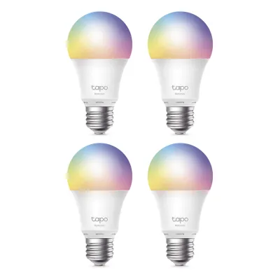 KIT 4 Focos Smart Wi-Fi Light Multicolor / A60 E27 / 806 Lúmenes / 8.3 W / Dimmable 1-100% / Control por Voz Alexa-Google / Programación y Temporizador / Modo Ausencia / Monitoreo de Energía / No Requiere Hub