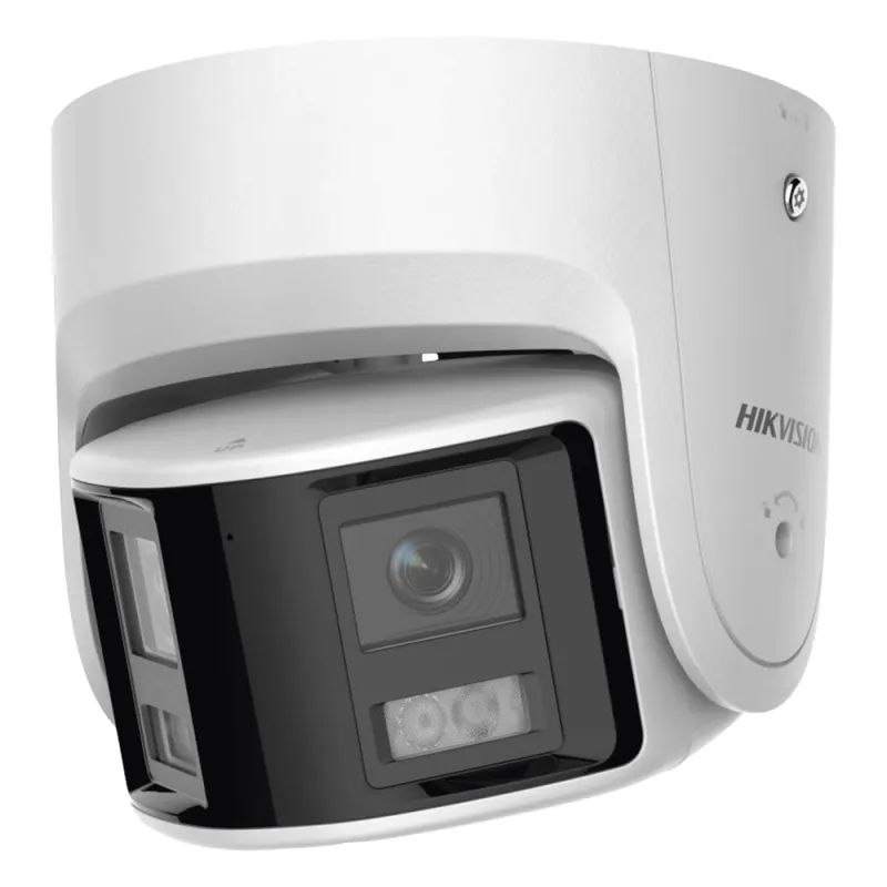 [FlexVu] [PROTECCIÓN ACTIVA] Turret IP 4 Megapixel / 2 Lentes de 2.8 mm (Imagen Panorámica 180°) / 30 mts IR / Exterior IP67 / Luz Intermitente y Alerta de Audio / Audio Bidireccional / ACUSENSE / WDR 120 dB / Micro SD
