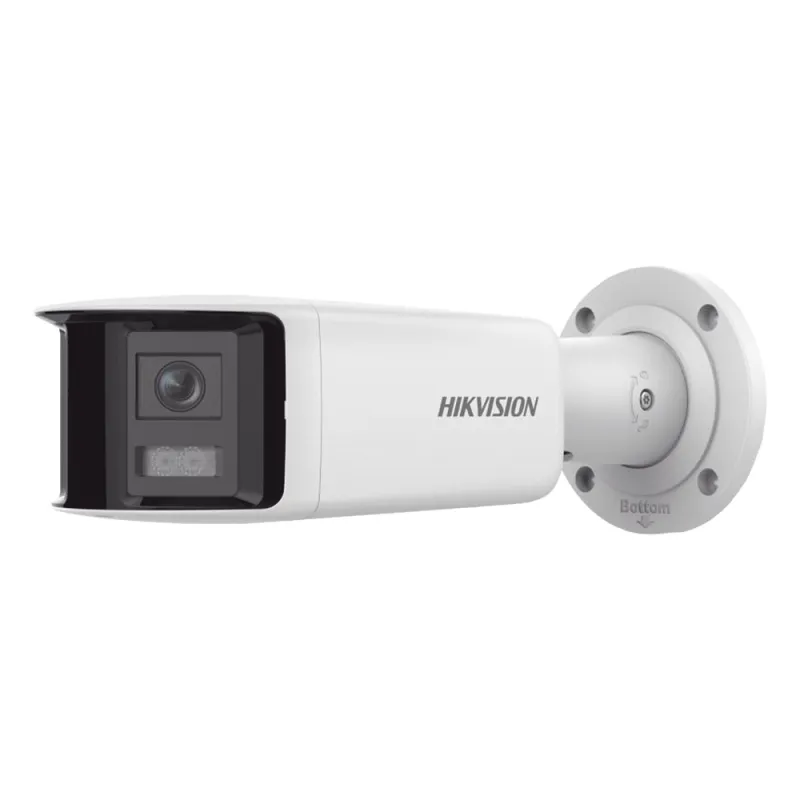 [FlexVu] [PROTECCIÓN ACTIVA] Bala IP 4 Megapixel / 2 Lentes de Lente 2.8 mm (Imagen Panorámica 180°) / 40 mts IR / Exterior IP67 / Luz Intermitente y Alerta de Audio / Audio Bidireccional / ACUSENSE / WDR 120 dB / Micro SD