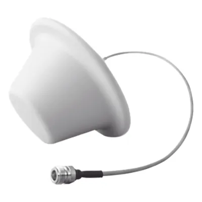 Antena Domo Omnidireccional 698 ~ 960 MHz / 1710 ~ 2700 MHz, 1.5 dBi / 5 dBi, con conector N hembra.