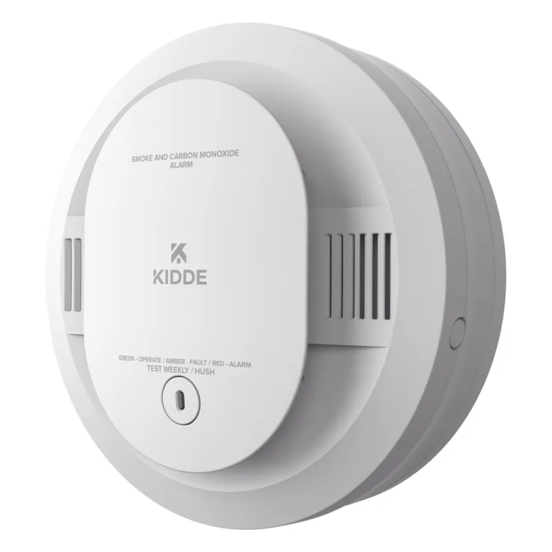 Detector combinado de humo y monóxido de carbono, fotoeléctrico y electroquímico, alimentado por baterías AA, paquete de 6