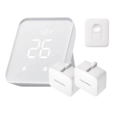 KIT Controlador HUB principal para dispositivos SwitchBot, Señal Wifi y BLUETOOTH, incluye 2 pulsadores y 1 control remoto