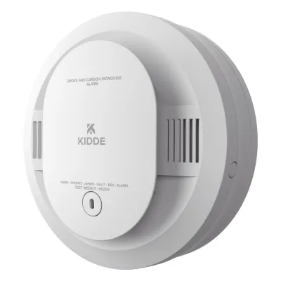 Alarma combinada de humo y monóxido de carbono a baterías, sensor fotoeléctrico y electroquímico, para vivienda