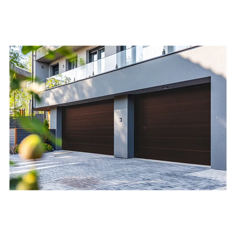 Puerta de Garage D / Alta calidad / 9x8 pies / 1 3/4" Aislante Termico / Estilo Americana / Imitacion Madera / BLACK WALNUT .