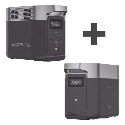 Kit de Estación de Energía Portátil 1024Wh + Batería Externa 1024Wh (2048Wh Totales)
