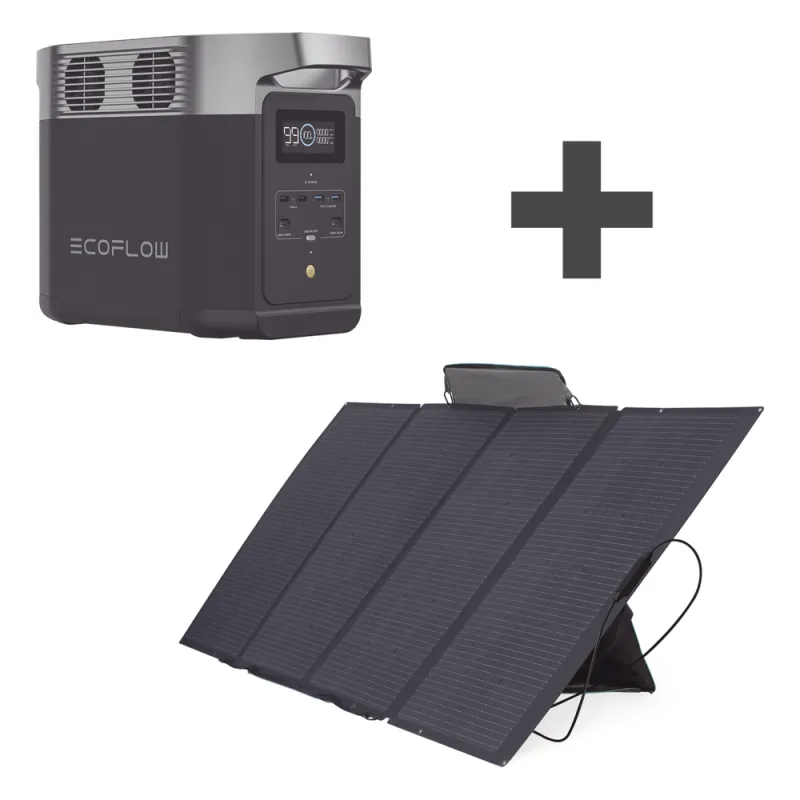 Kit de Estación de Energía Portátil 1024Wh + Panel Solar Flexible 400W