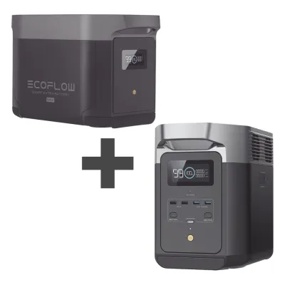 Kit de Estación de Energía Portátil 2048Wh + Batería Externa 2048Wh (4096Wh Totales)