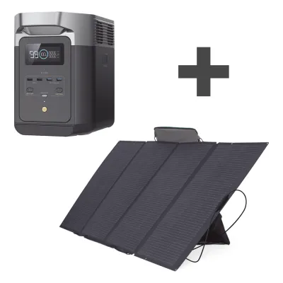 Kit de Estación de Energía Portátil 2048Wh + Panel Solar Flexible 400W
