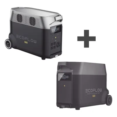 Kit de Estación de Energía Portátil 3600Wh + Batería Externa 3600Wh (7200Wh)