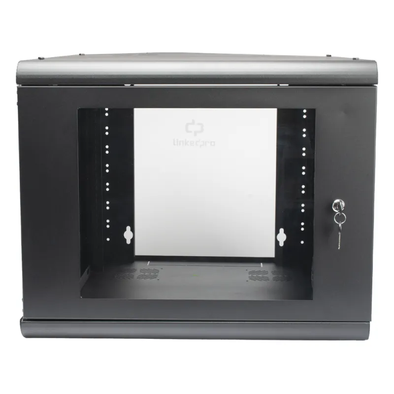 Gabinete de Pared 9U de 635 mm de Profundidad, Rack de 19 in en Acero Reforzado: Compacto y Resistente para Soluciones Profesionales
