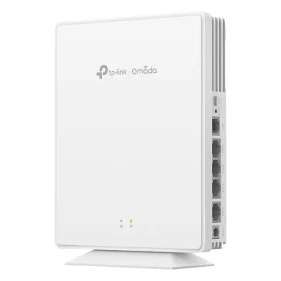 Punto de Acceso GPON Omada / WiFi 6 AX1800 / 1 puerto GPON / 1 Puerto FXS / 4 Puertos 10/100/1000 RJ45 / Wi-Fi 6 AX1800 / Mesh Omada / Configuración por Controlador o Stand-Alone / Para Montaje en Escritorio-Pared