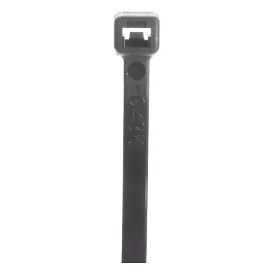 Cincho STRONGHOLD, 370 mm largo x 4.8mm ancho, Tensión 50 lb (222 N) Nylon 6,6 Color Negro, Paquete de 100 Piezas