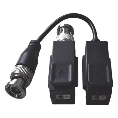 Kit de Transceptor (Balluns) TURBOHD con Boton Push / Hasta 8 MP (4K) / 100% Cobre / Soporta HD-TVI / AHD / CVI / CVBS / Audio por Coaxitron / Datos para Menu de Configurar de Cámaras