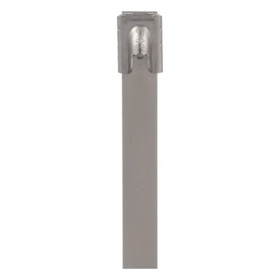 Cincho Pan-Steel™ de Acero Inoxidable 316, de 362mm largo x 7.9mm ancho, Color Metálico, Paquete de 50pz